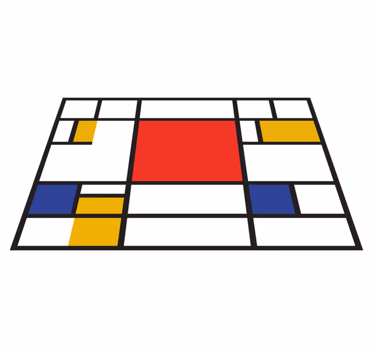 Mondrian geometrik sanat orijinal vinil placemats - TenStickers