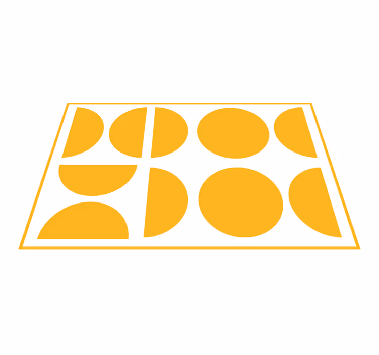 Modern amerikan servis - geometrik sarı Şekil - TenStickers