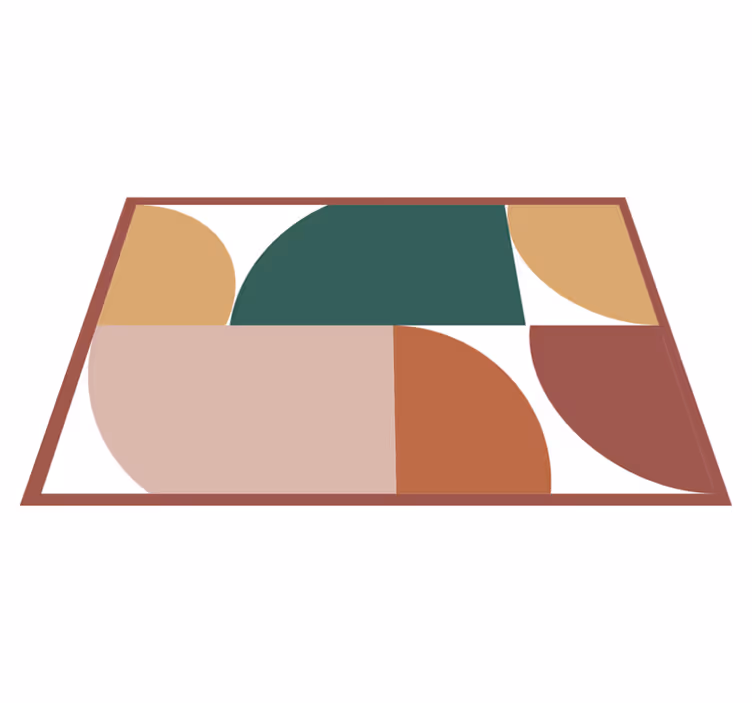 Modern amerikan servis - geometrik renk segmentleri - TenStickers