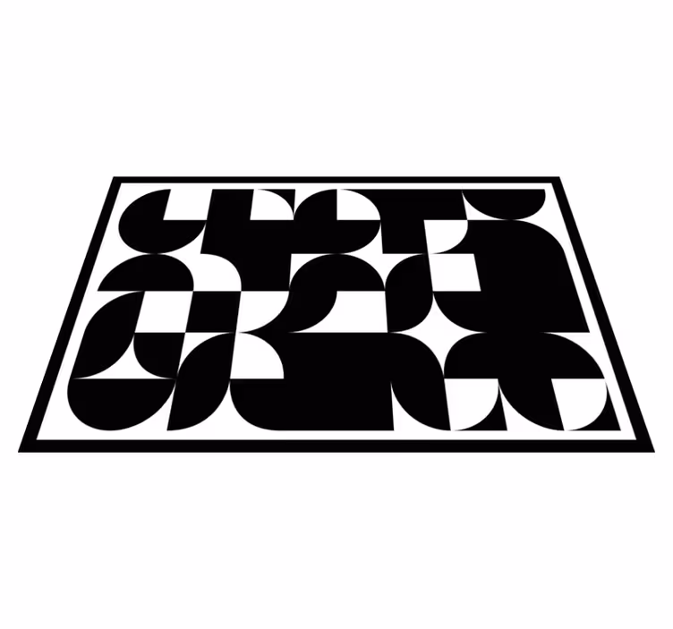 Modern amerikan servis - geometrik siyah desen - TenStickers