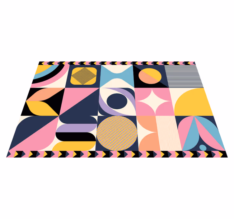 çok geometrik şekiller orijinal vinil placemats - TenStickers