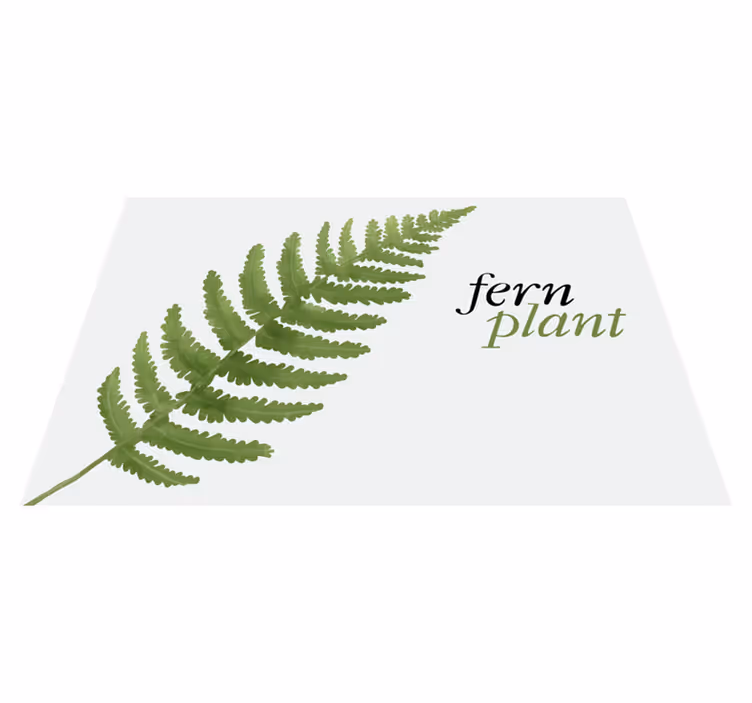 Eğrelti otu bitki minimalist alıntı placemats - TenStickers