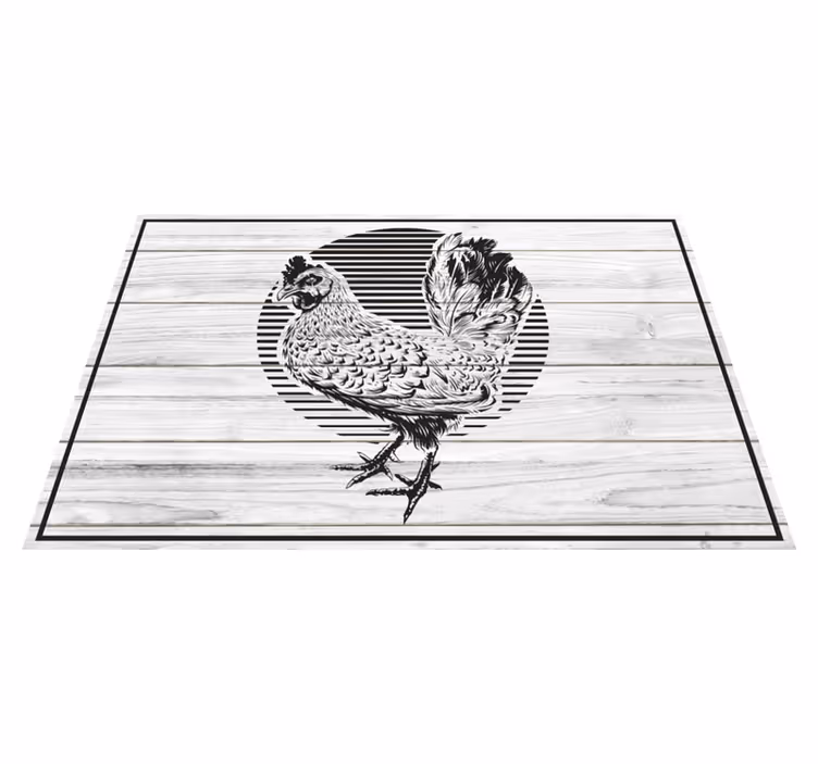 Ahşap plakalar üzerinde civciv dokulu placemats - TenStickers