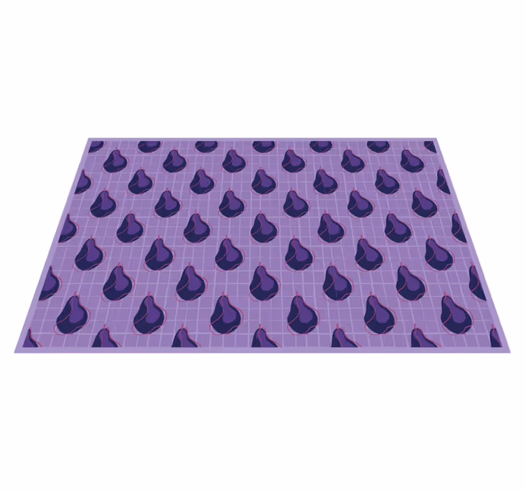 Mor armut meyveleri doodle orijinal placemats - TenStickers