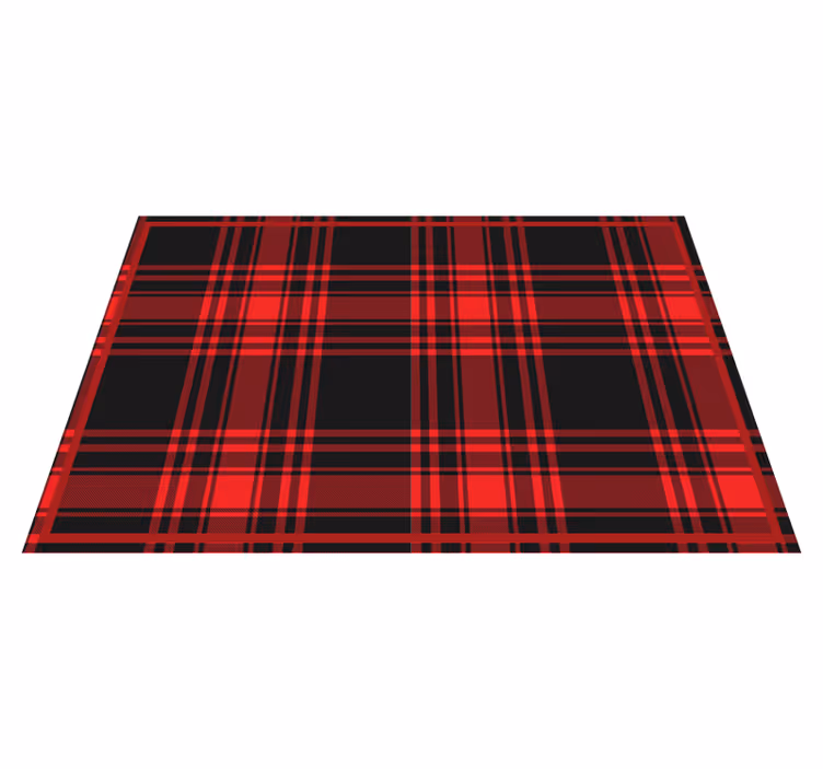 Doku efekti amerikan servis - tartan desenli masa yüzeyi - TenStickers