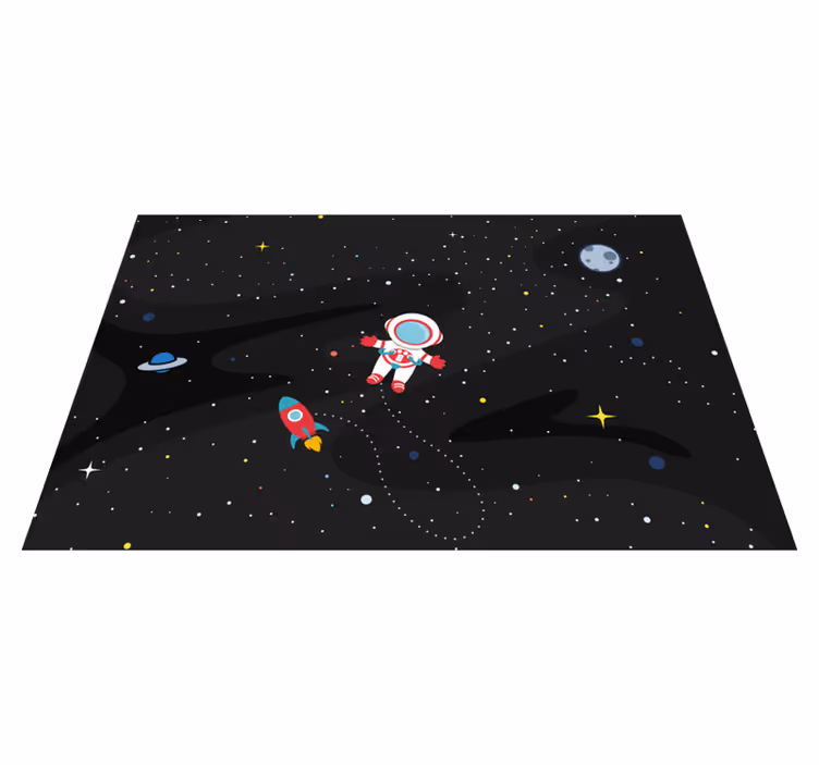 Çocuk amerikan servis astronot ve roket - TenStickers