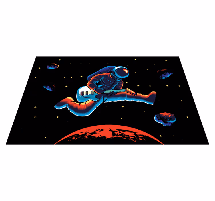 Orijinal amerikan servis astronot gitar Çalan - TenStickers