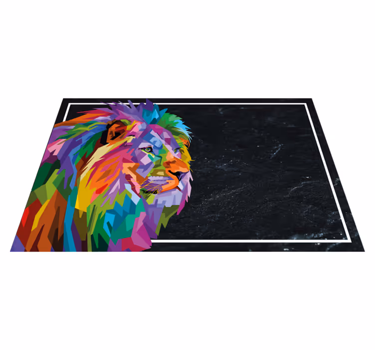 Renkli aslan tasarımı orijinal placemats - TenStickers