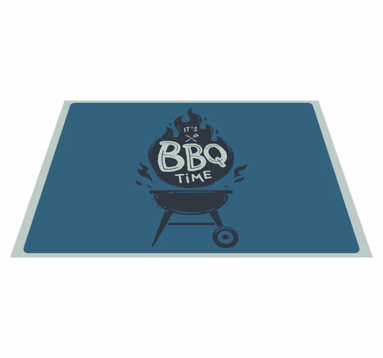 Metni amerikan servis - barbekü zamanı alevleri - TenStickers