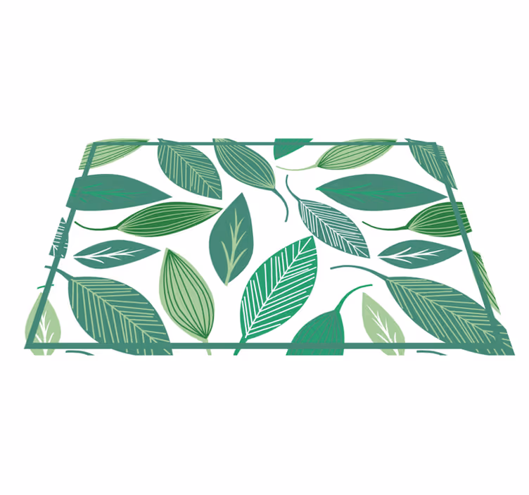 Yeşil yaprak deseni orijinal placemats - TenStickers
