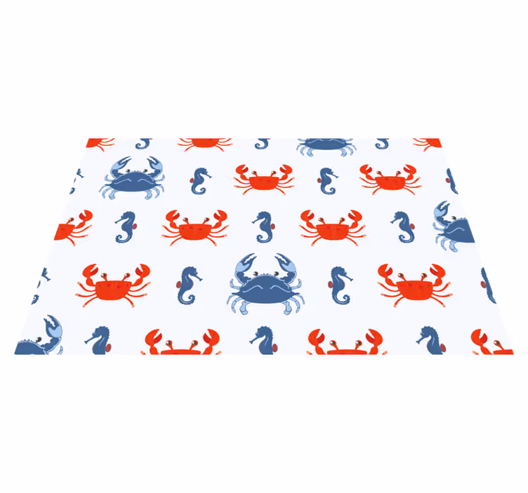 çizgi film yengeç deseni vinil masa placemats - TenStickers