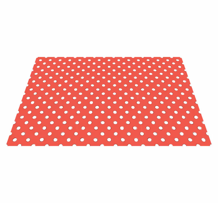 Kırmızı orijinal placemats üzerinde beyaz puantiyeli - TenStickers