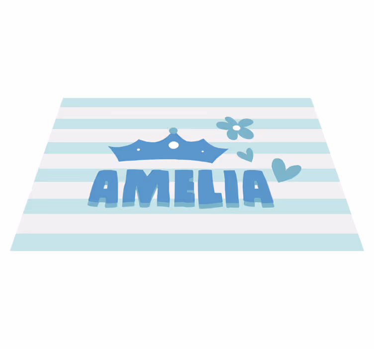 Çocuk amerikan servis taç ve İsim - TenStickers
