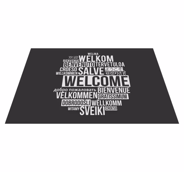 Metni amerikan servis - hoş geldiniz Çok dilli tasarım - TenStickers