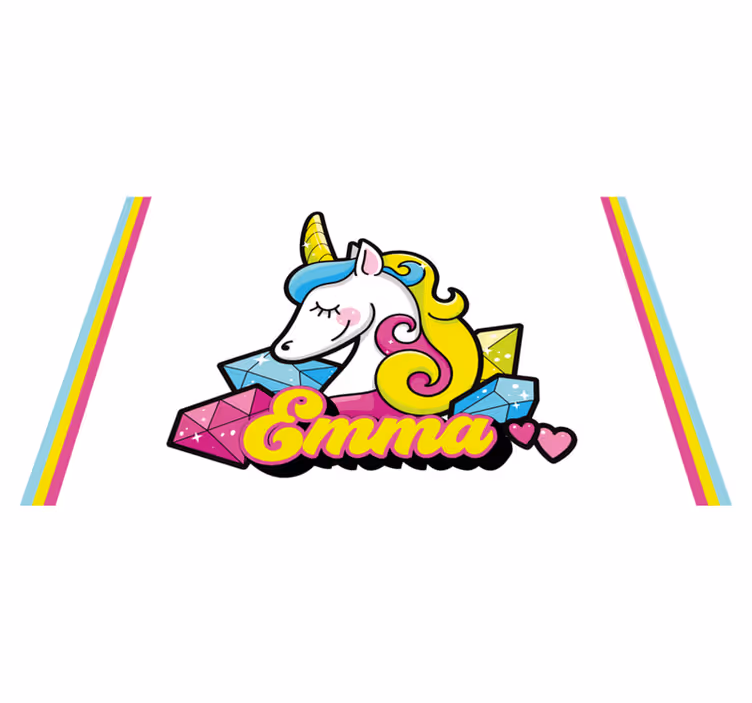Çocuk amerikan servis unicorn taş teması - TenStickers