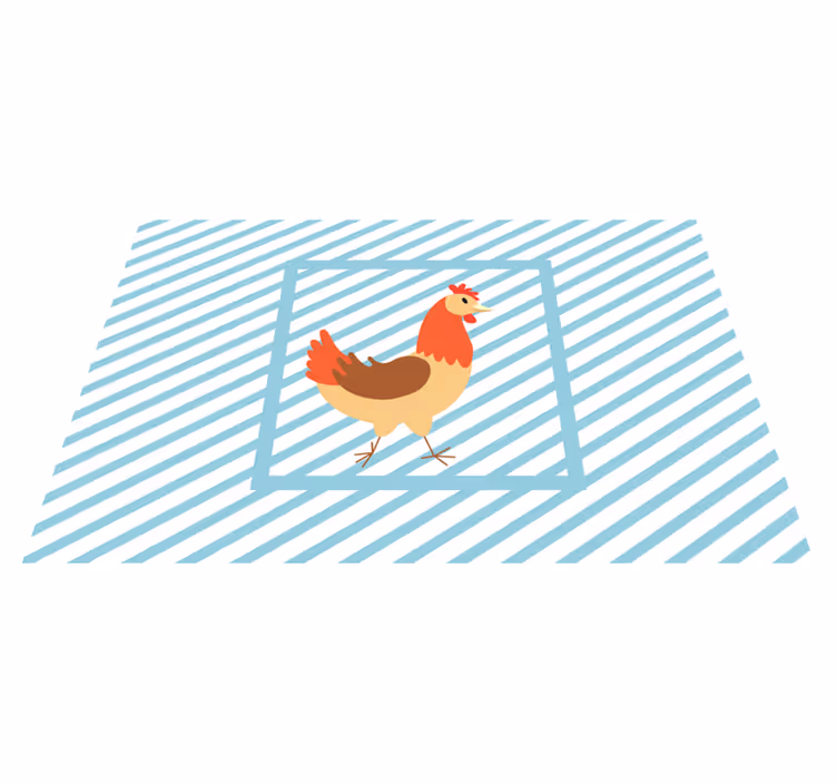 Horoz tavuk çizim illüstrasyon placemats - TenStickers