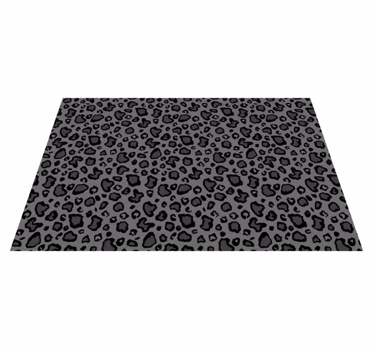 Koyu gri ve siyah leopar desenli placemats - TenStickers