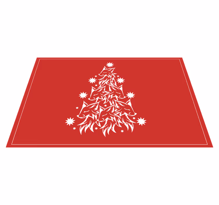 Noel amerikan servis stilize tilki ağacı - TenStickers