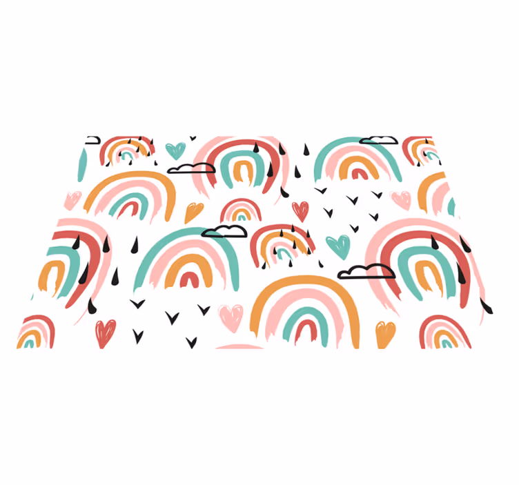 Sulu boya gökkuşağı çocuk placemats - TenStickers