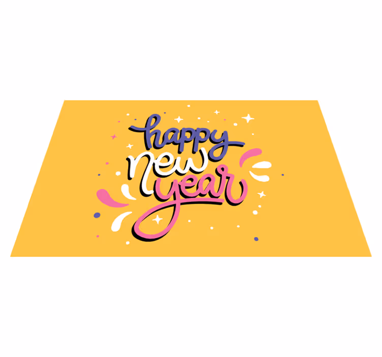 Noel amerikan servis - mutlu yıllar tipografisi - TenStickers