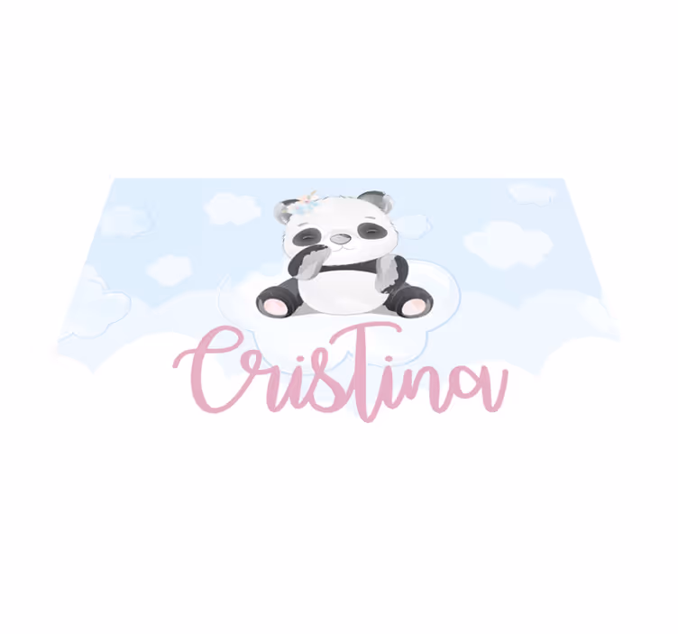 Çocuk amerikan servis sevimli panda karakteri - TenStickers