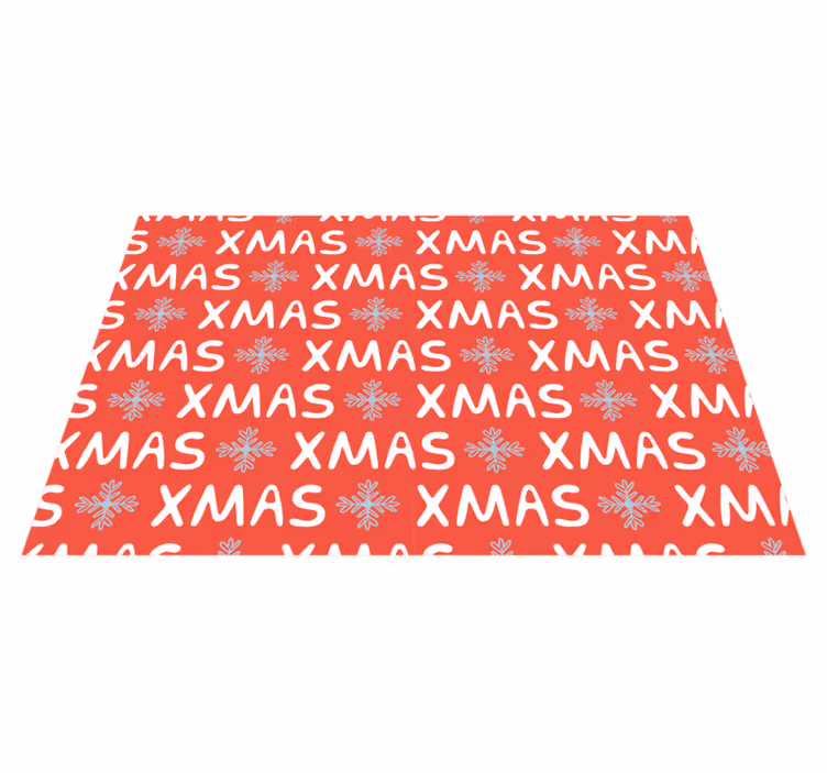 Noel amerikan servis - festif kırmızı noel deseni - TenStickers
