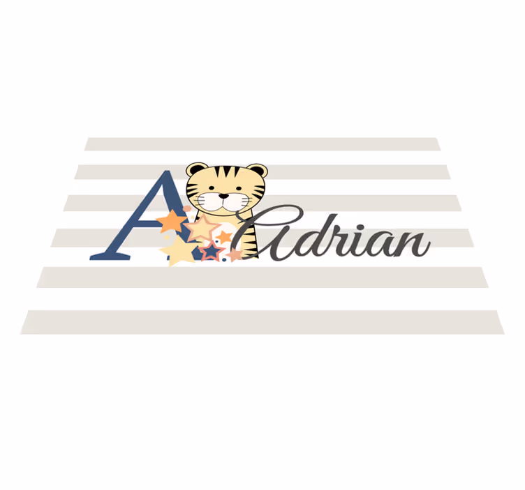Çocuk amerikan servis sevimli kaplan İllüstrasyonu - TenStickers