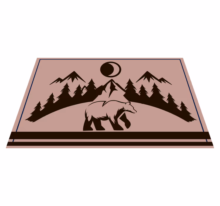 Bear silhouette scene isimli amerikan servis - TenStickers