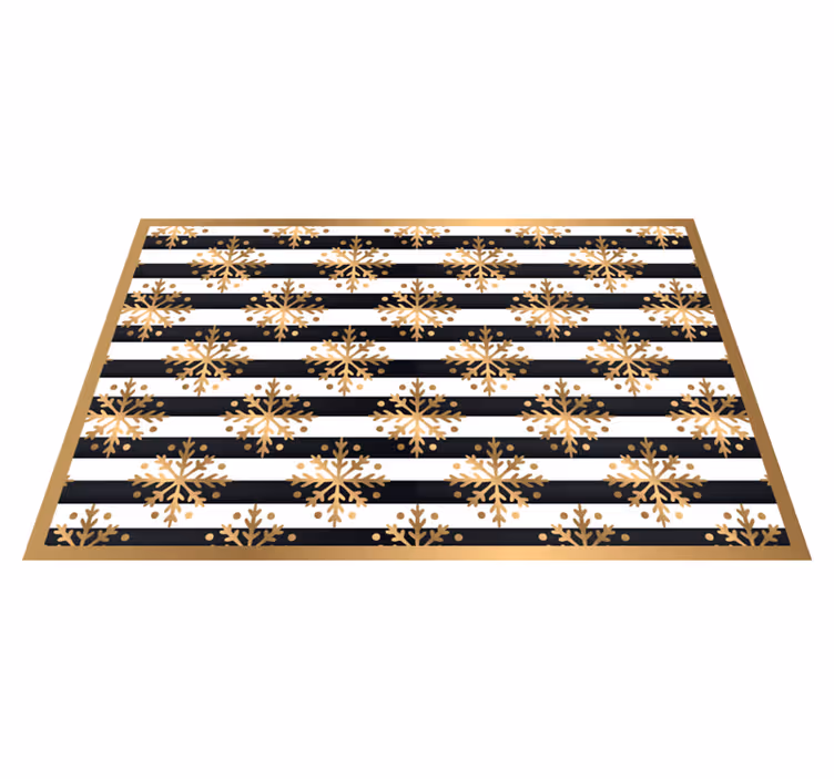 Altın kar taneleri noel placemats - TenStickers