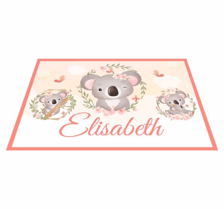 Sevimli hayvanlar koala çocuk placemats ile - TenStickers