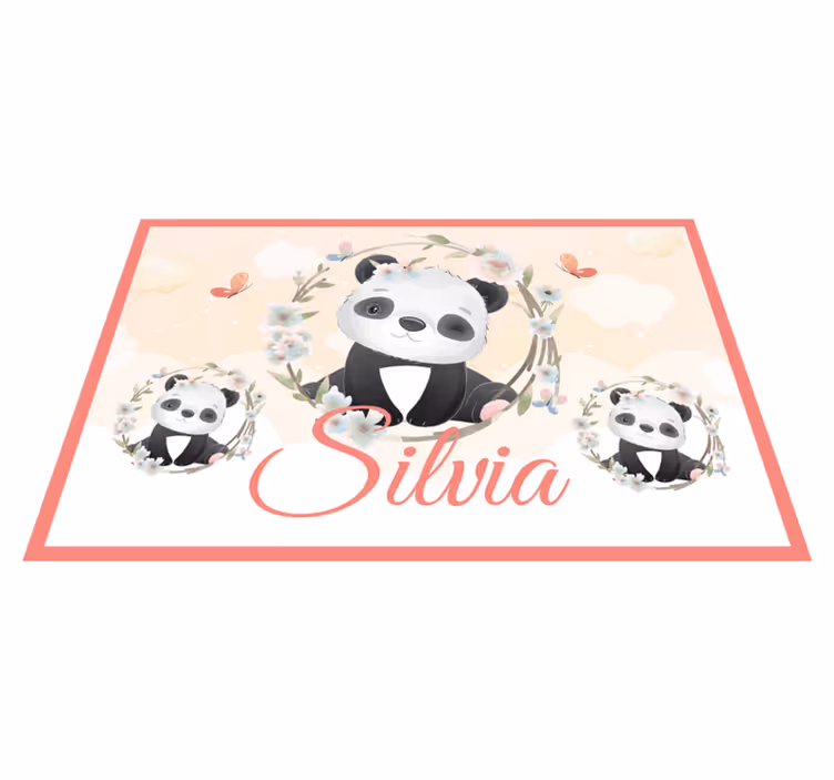 Sevimli hayvanlar panda adı ile çocuk placemats - TenStickers