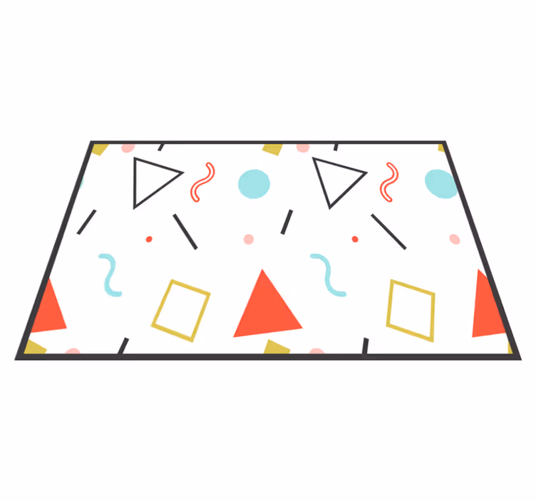 Komik geometrik şekiller orijinal placemats - TenStickers