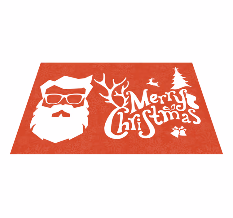 Noel amerikan servis gözlüklü noel baba - TenStickers