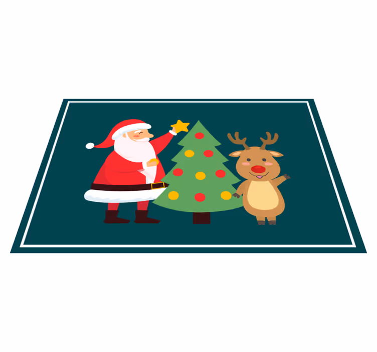 Noel amerikan servis - noel baba ve ren geyiği - TenStickers