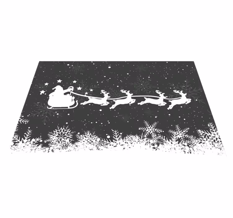 Siyah beyaz noel baba noel servis altlıkları - TenStickers