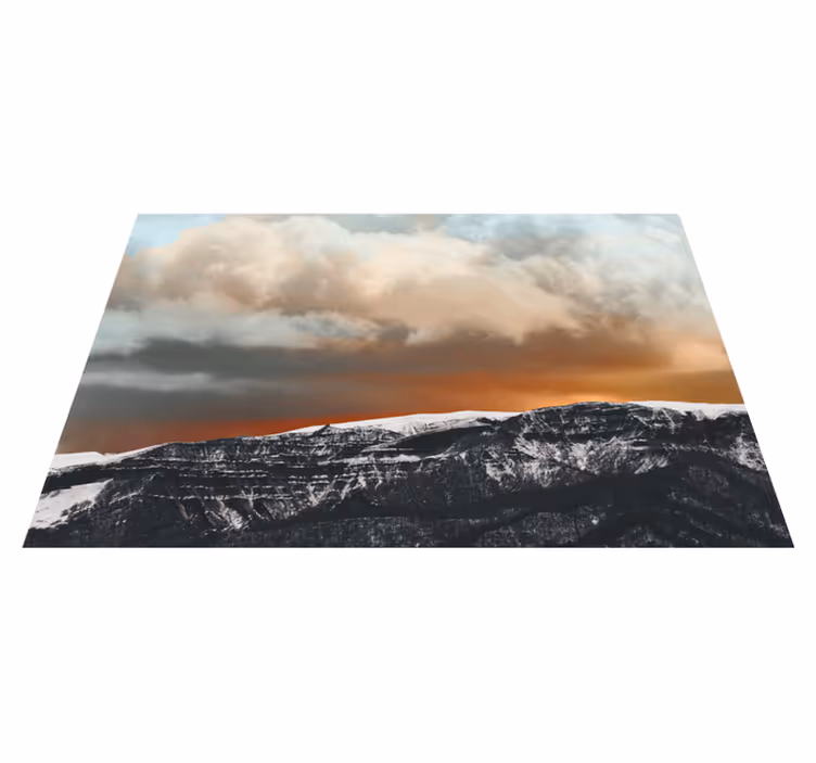 Dağ ve bulut estetiği orijinal placemats - TenStickers
