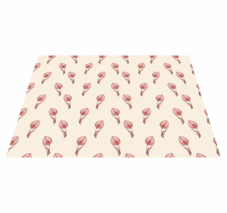 Küçük pembe laleler desenli zarif placemats - TenStickers