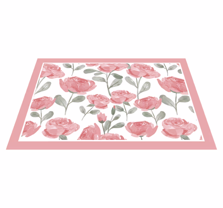 Doğal bağbozumu gül deseni zarif placemats - TenStickers