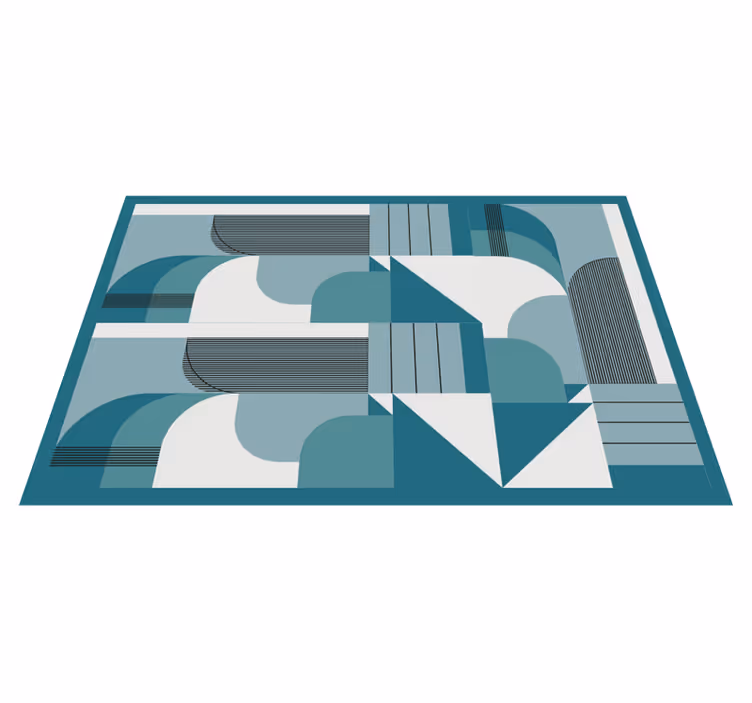 Modern amerikan servis - geometrik teal desenler - TenStickers