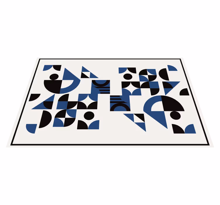 Modern amerikan servis geometrik mavi desenler - TenStickers