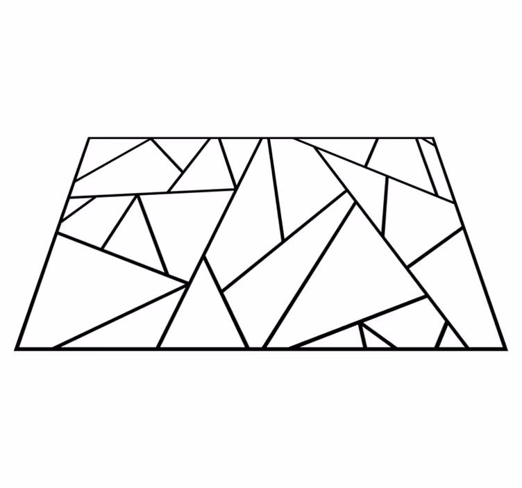 Siyah geometrik minimalist tasarım placemats - TenStickers