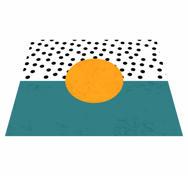 Siyah noktalı soyut tasarım orijinal placemats - TenStickers