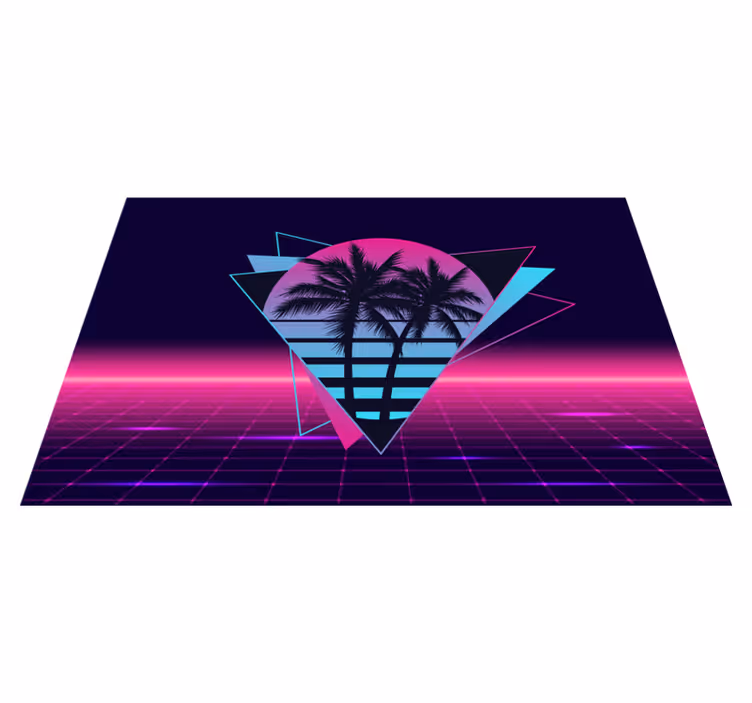 Modern amerikan servis retro palm geometrisi - TenStickers