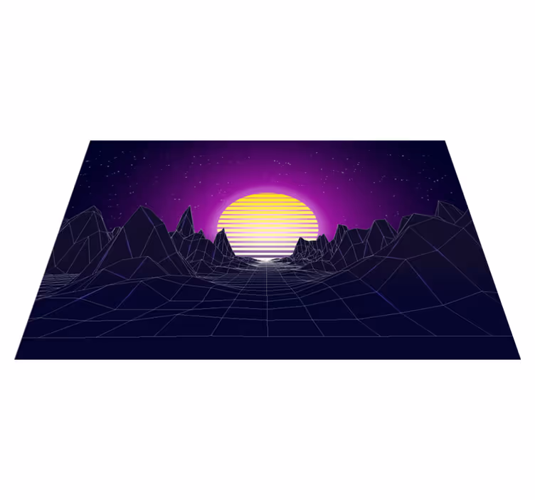 Modern amerikan servis geometrik günbatımı manzarası - TenStickers