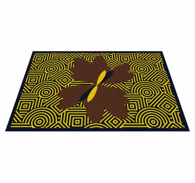 Doku efekti amerikan servis - soyut geometrik Çiçek - TenStickers