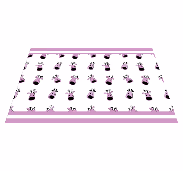 Pembe geyik noel desenli placemats - TenStickers