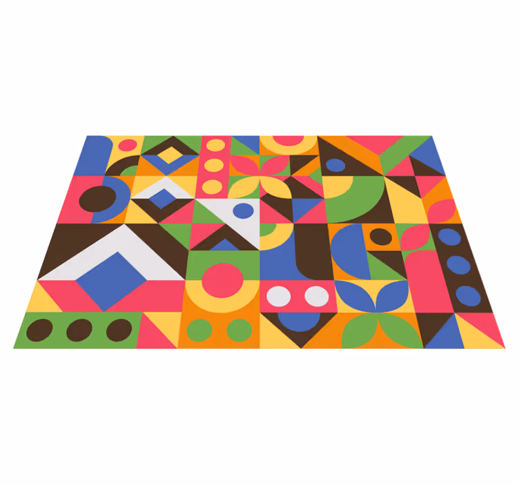 Modern amerikan servis - canlı geometrik kompozisyon - TenStickers