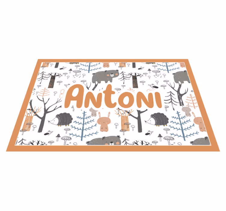 Hayvanlar placemats ile İskandinav ormanı - TenStickers