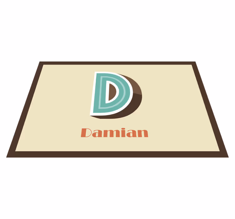 3d harfli kişiselleştirilmiş placemats - TenStickers