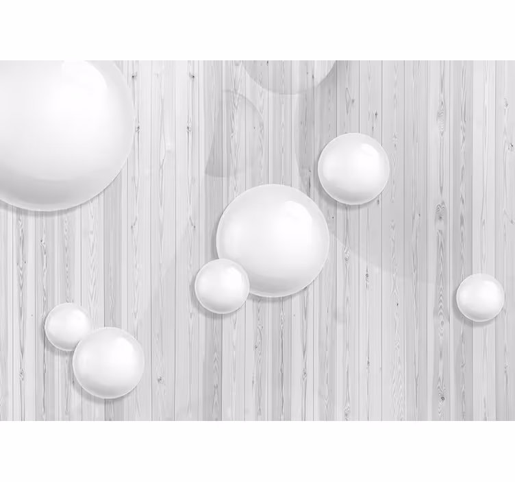 3d küreler duvar kağıdı - TenStickers